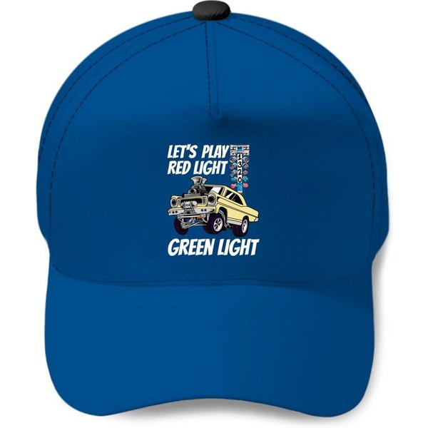 Let's Play Red Light Green Light Drag Strip Staging Lights - Drag Racing - Baseball Cap