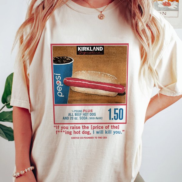 Costco Hot Dog And Soda Quote Combo Shirt-image