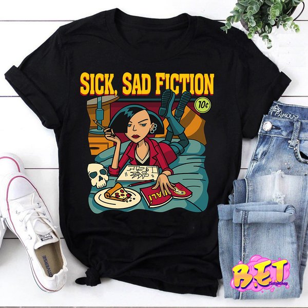 Sick Sad Fiction - Jane Lane Classic T-Shirt, Jane Lane Shirt, Pulp Fiction Shirt-image
