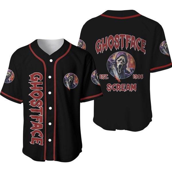 Horror Scream Baseball Jersey-image