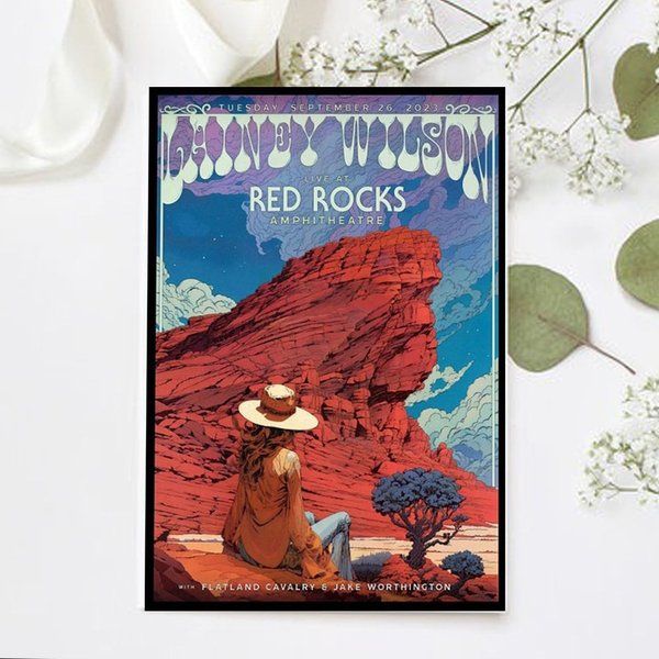 Lainey Wilson 2023 Tour Red Rocks Poster-image