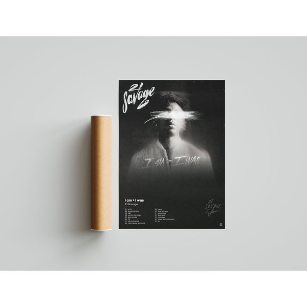 21 Savage 'I Am I Was'poster | Album Cover Poster-image