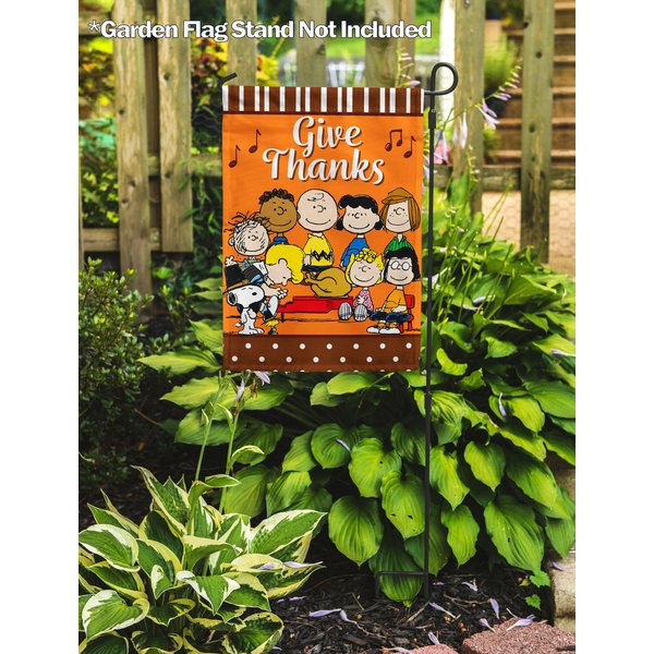 Give Thanks Snoopy Thanksgiving Garden Flag-image