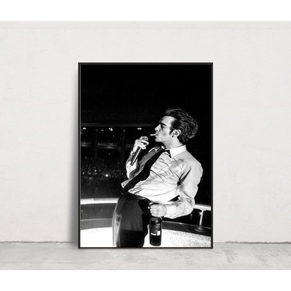 Matty Healy Poster, The 1975 Bar Decor, Black And White Poster-image