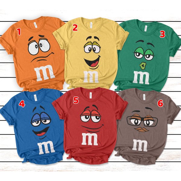 M&M T Shirt M And M T Shirt, Group Family Halloween Costume, Halloween Matching-image