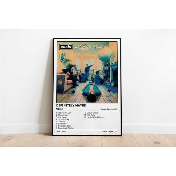 Oasis Definitely Maybe Album Cover Poster-image