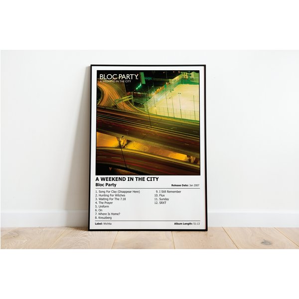 Bloc Party - A Weekend In The City - Album Cover Print Poster-image