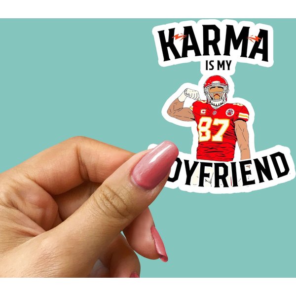 Karma Is My Boyfriend Sticker, Travis Kelce Sticker-image