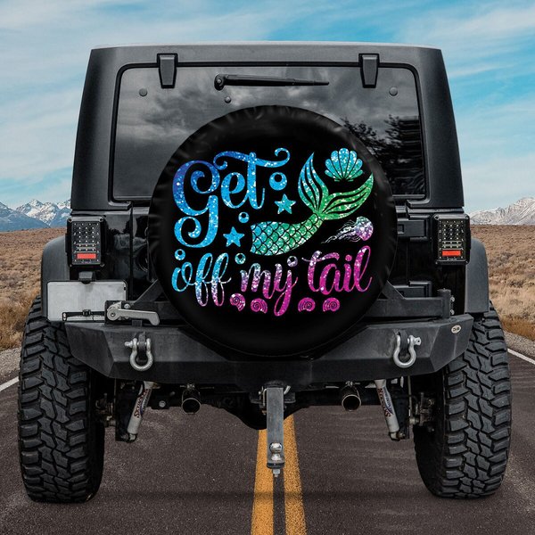 Mermaid Get Off My Tail Spare Tire Cover-image