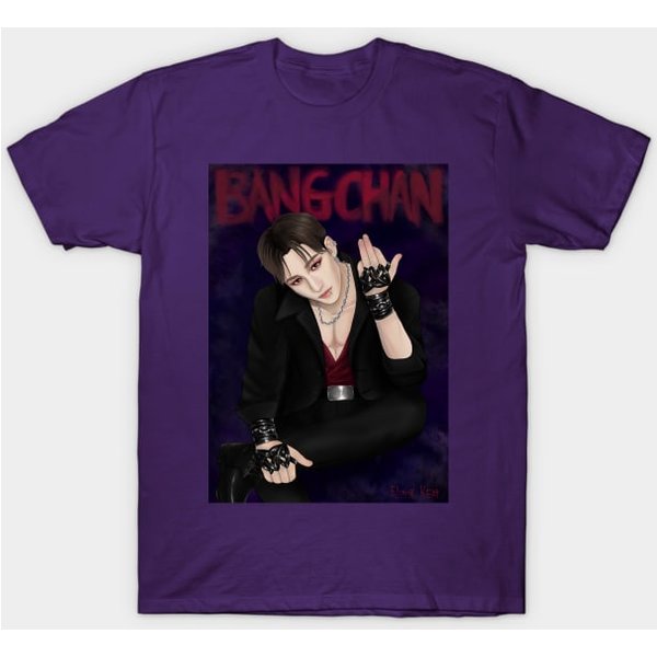 Bang Chan From Stray Kids By Keat - Elinorkeat - T-Shirt-image