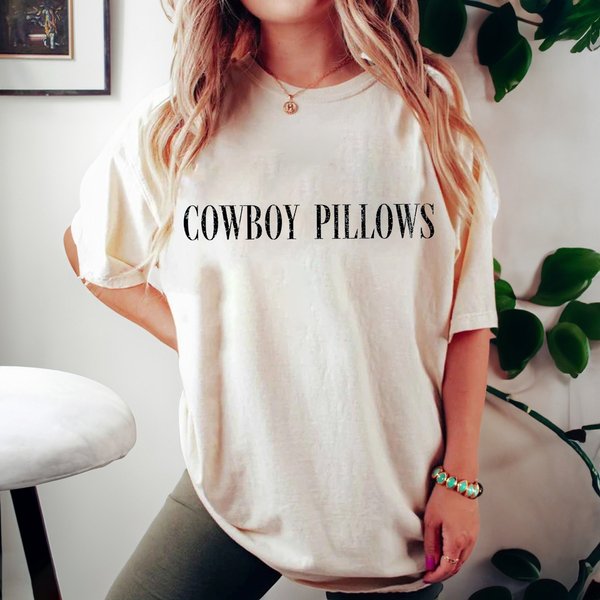 Cowboy Pillows Shirt, Country Shirt, Funny Tee, Cowboy Pillow Crop Top, Graphic Tee-image