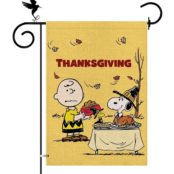 Snoopy Thanksgiving Garden Flag-image