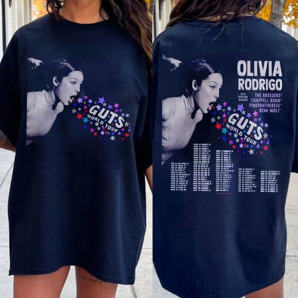 Olivia Rodrigo 2024 Guts Full Date Tour Shirt-image