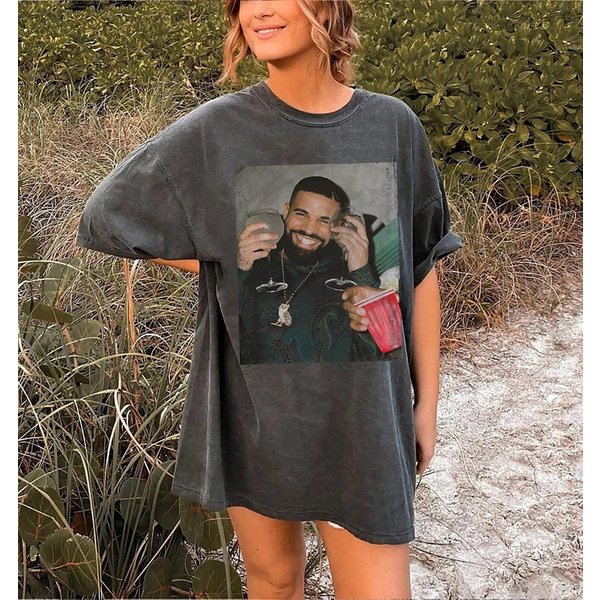 Vintage Drake Shirt- 90S Hip Hop -Vintage Bootleg T-Shirt-image