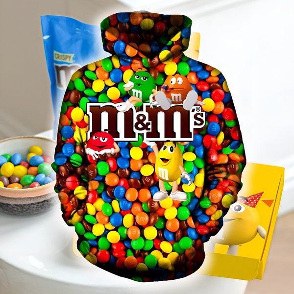 M And M Halloween Costume 3D Hoodie, M&M Face Halloween Costume-image