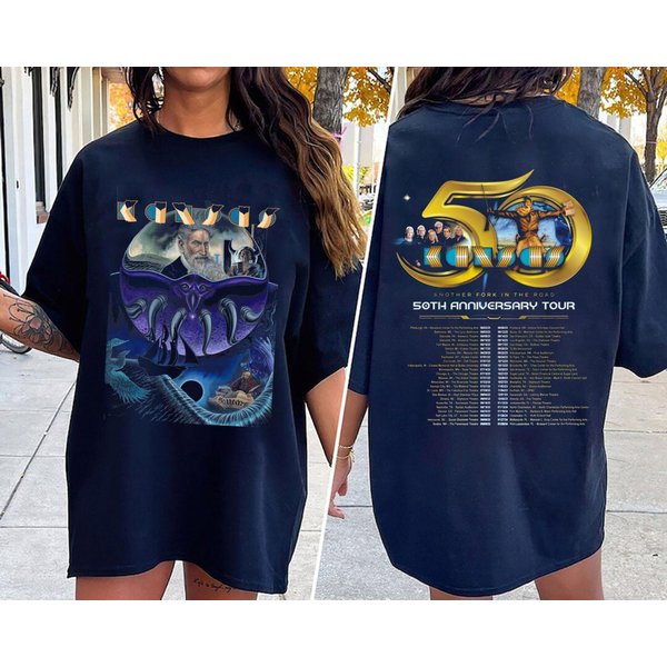 Kansas Band Tour 2023 Another Folk In The Road 50Th Anniversary T-Shirt-image