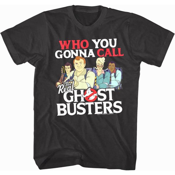 The Real Ghostbusters Men's T-Shirt Who You Gonna Call Squad Graphic Tees 80S Vintage Cartoon T-Shirt-image