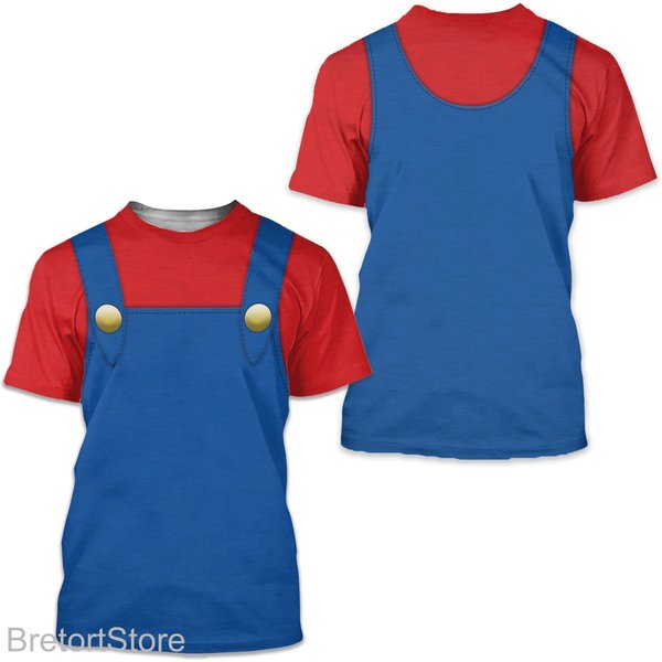 Mario 3D Full Over Print Shirt | Mario Costume Shirt-image