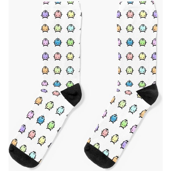 Stardew Valley Pastel Junimos Socks