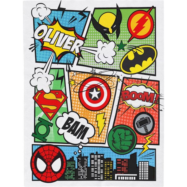 Superhero Baby Blanket, Personalized Superhero Baby Blanket-image