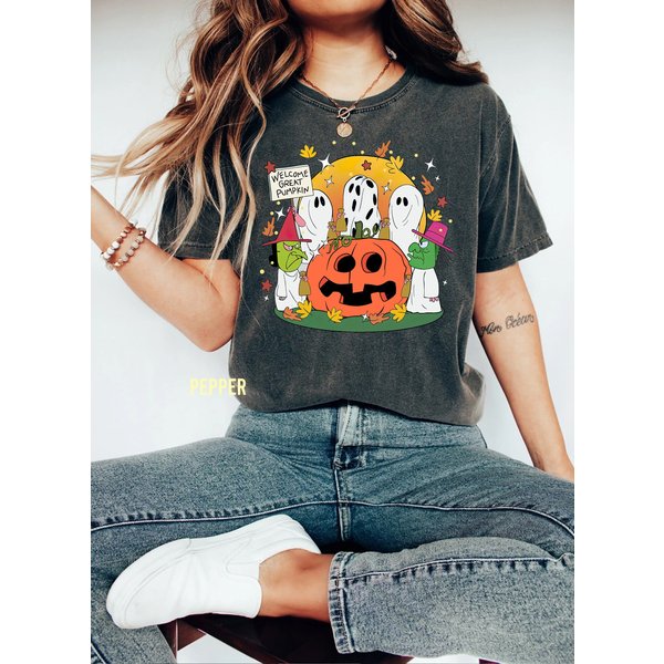 I Got A Rock Charlie Brown Shirt, Cute Little Ghost Shirt, Halloween Party Tee-image