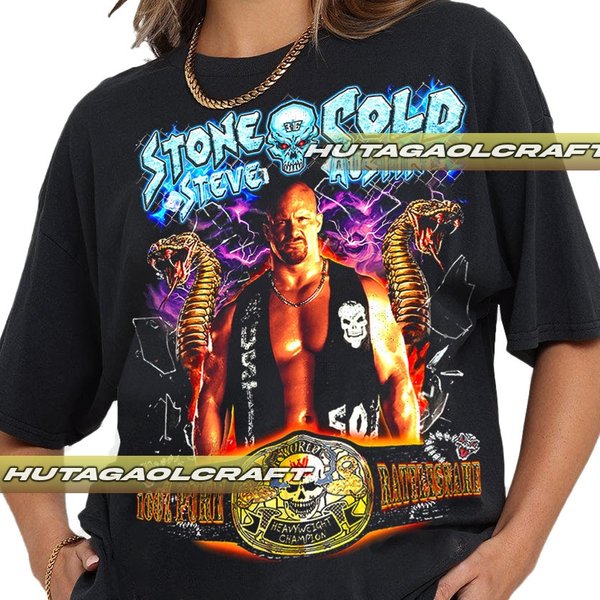 Limited Stone Cold Steve Austin Vintage 90S T-Shirt, Gift For Woman And Man Unisex T-Shirt-image