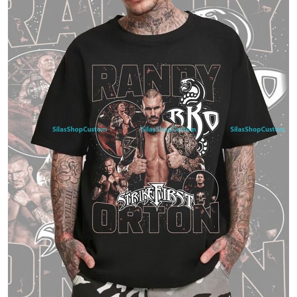 Vintage 90S Graphic Style Randy Orton T-Shirt, Randy Orton Shirt-image