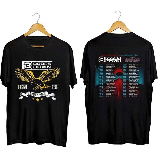 3 Doors Down Shirt, Away From The Sun Anniversary Tour 2023 Shirt-image