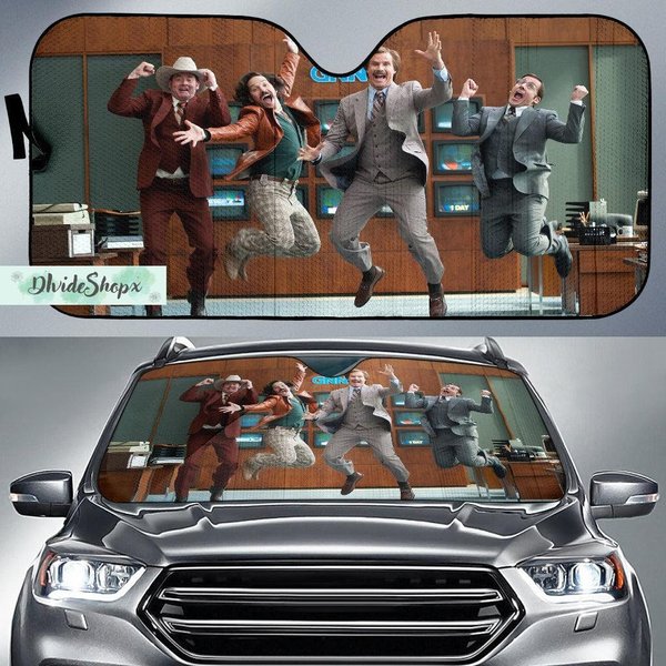 Anchorman Car Sun Shade, Ron Burgundy Sunshade-image