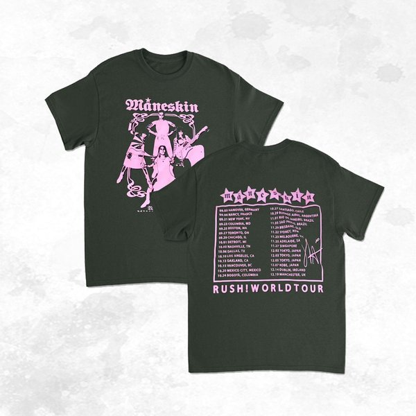Vintage 2023 Maneskin Rush! World Tour T Shirt-image