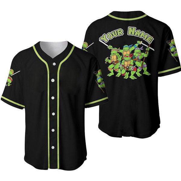 Custom Name Teenage Mutant Ninja Turtles Baseball Jersey-image