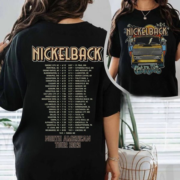 Nickelback Music Shirt, Vintage Get Rollin' Tour 2023 Shirt, Nickleback Band Shirt-image