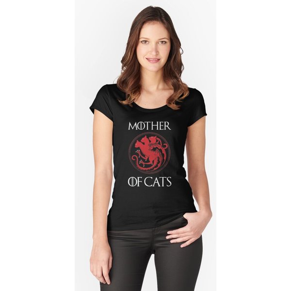 Mother Of Cats Fitted Scoop T-shirt