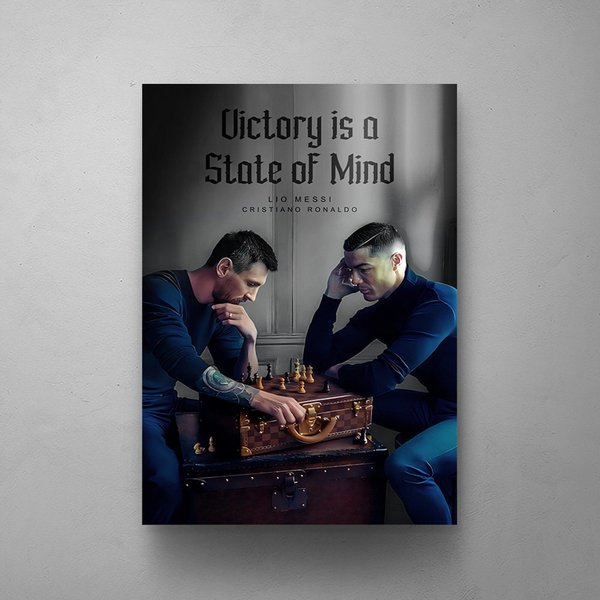 Messi & Ronaldo Football Legends Chess Canvas Art-image