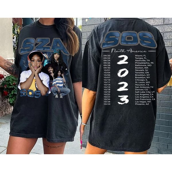 Sza Vintage Tour 2023 Shirt 90S Style-image