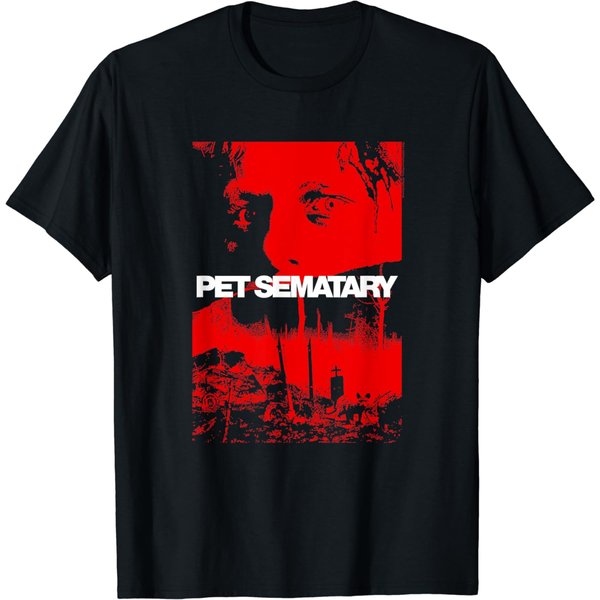 Pet Sematary Poster Art T-Shirt, Pet Sematary Decayed Cat Black Shirts-image