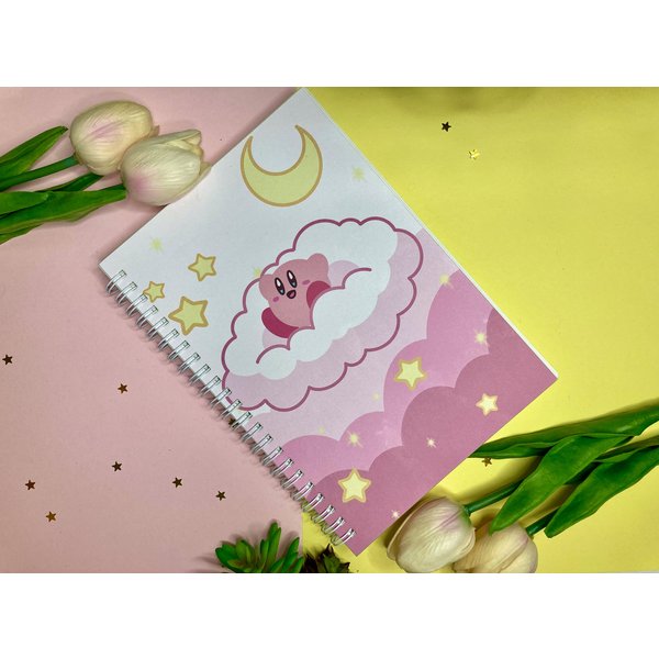 Kirby Nintendo Dreamy Clouds Spiral Notebook-image