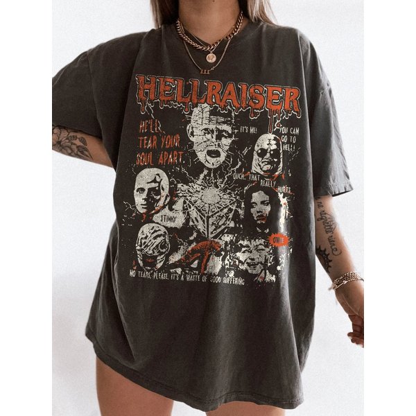 Hell Raiser Shirt, 90S Horror Movie, Halloween, Horror Movie Shirt, Scary Halloween Shirt-image