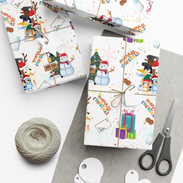 Merry Christmas, Blueydad Gift Wrap Papers - Heeler Family Wrapping Paper