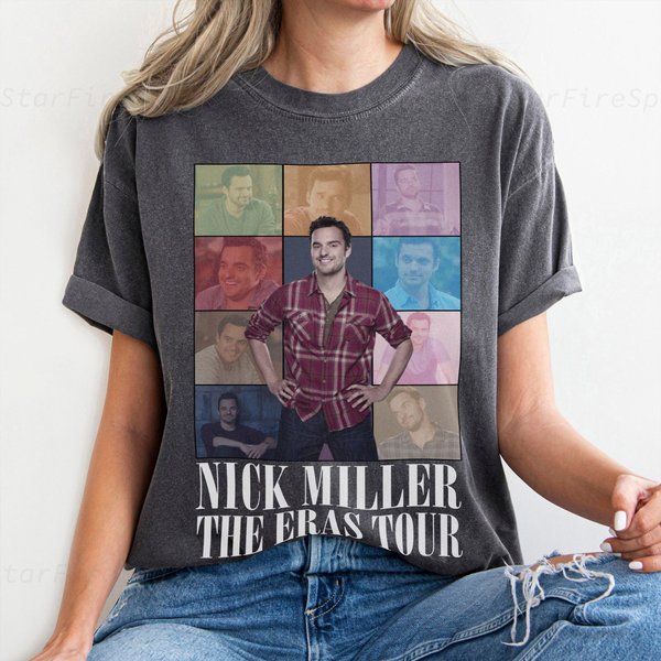 Nick Miller Eras Style Vintage Graphic Shirt-image