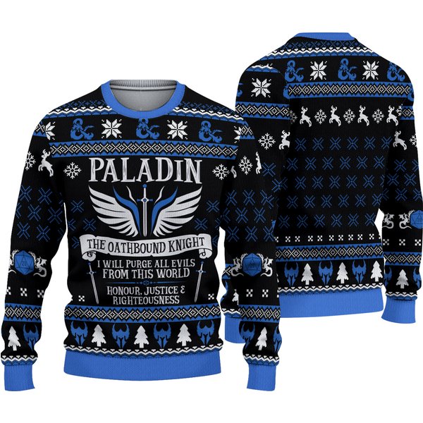 Dnd Classes Paladin Ugly 3D Sweater-image