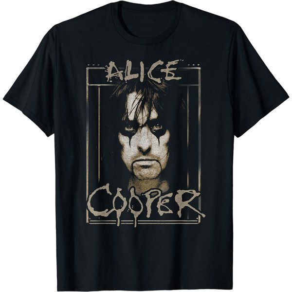 Vintage Alice Cooper Shirt, Classic Rock Band Tee, Sepia Portrait T-shirt