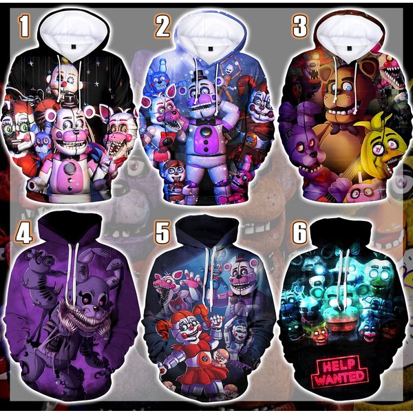 Fnaf Freddy Fazbear 3D Full Over Print 3D Hoodie-image