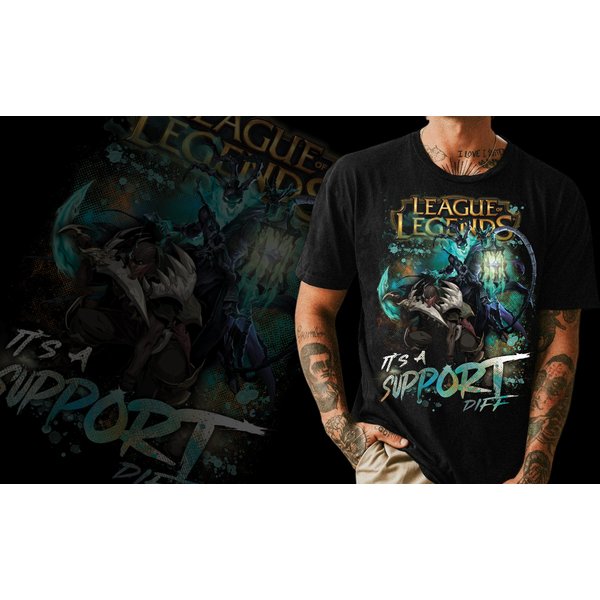 League Of Legends Support Diff Thresh & Pyke Gaming Graphic T-Shirt-image