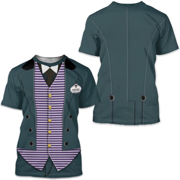 Haunted Men Butler Shirt, Haunted Halloween Costume T Shirt-image