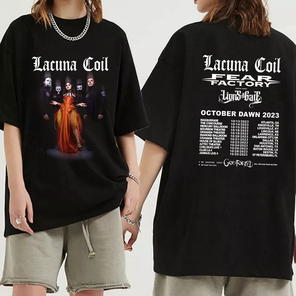 Lacuna Coil 2023 Dawn Us Tour Shirt, Lacuna Coil Band Fan Shirt-image