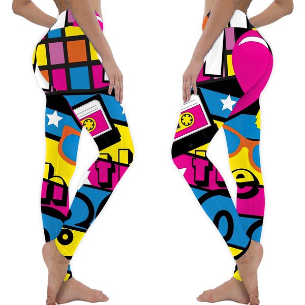 I Love The 80S! Cool Neon Pop Culture Shirt-image
