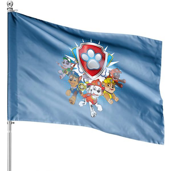 Paw Patrol Team Nick 90S House Flags-image