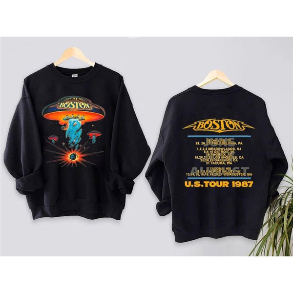Boston Rock Band Concert Tour 1987 Sweatshirt, Boston Tour Sweatshirt-image