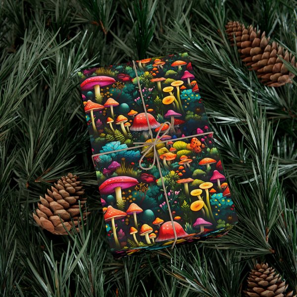 Fairycore Wrapping Paper Cute Mushroom Wrapping Paper Cottagecore Gift Wrap